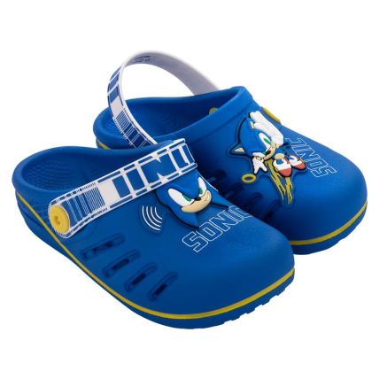 Babuche Infantil Sonic Speed - 22594 - Azul/branco/amarelo - Atacado