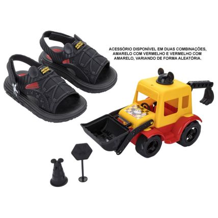 Sandália Baby Disney Work Time - 23344 - Preto/vermelho - Atacado