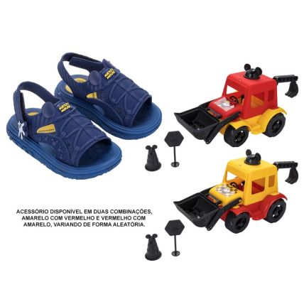 Sandália Baby Disney Work Time - 23344 - Azul/amarelo - Atacado
