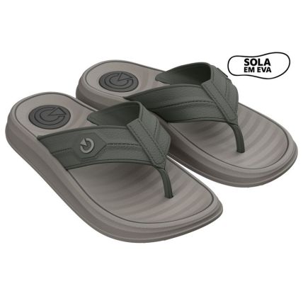 Chinelo Masculino Cartago Ravena - 12706 - Cinza/verde - Atacado