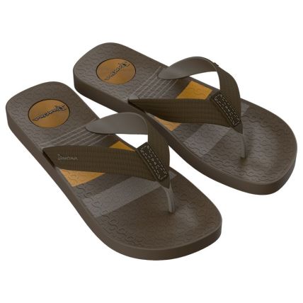 Chinelo Masculino Ipanema Casual Print - 27566 - Marrom/cinza/amarelo - Atacado