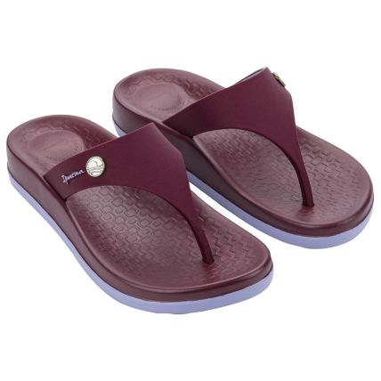 Chinelo Feminino Ipanema Anatomica Pluma Plus - 27565 - Bordo/lilas - Atacado
