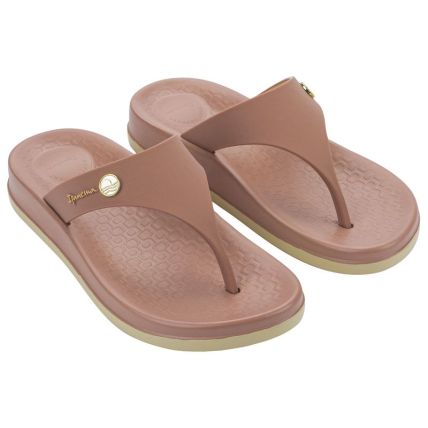Chinelo Feminino Ipanema Anatomica Pluma Plus - 27565 - Marrom/amarelo - Atacado