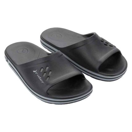 Chinelo Slide Masculino Rider Flex - 12762 - Preto/cinza - Atacado