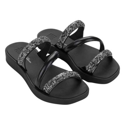 Chinelo Slide Feminino Zaxy Glam - 19457 - Preto - Atacado