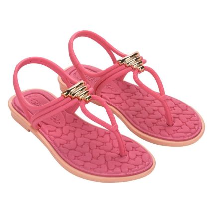 Sandalia Infantil Grendha Bela Mais Conforto Pureza - 19526 - Rosa Camelia/bege Peonia - Atacado