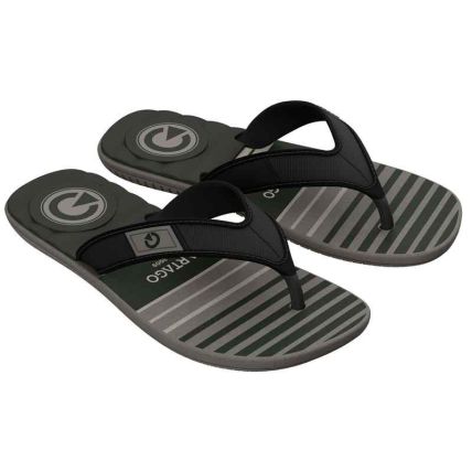 Chinelo Masculino Cartago Dakar - 10738 - Cinza/preto/verde - Atacado