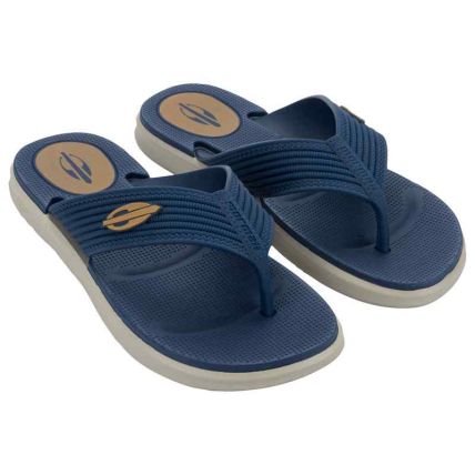 Chinelo Masculino Mormaii Kinja - 12574 - Bege/azul Escuro - Atacado