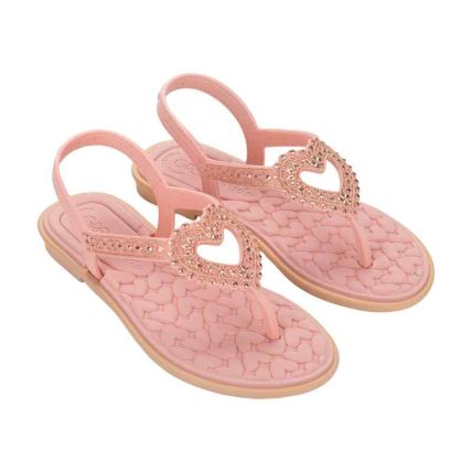 Sandalia Infantil Grendha Bela Mais Conforto - 19448 - Rosa Suave/bege - Atacado