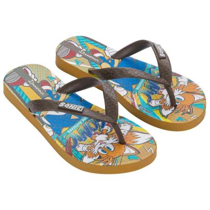 Chinelo Infantil Ipanema Sonic Lets - 27412 - Bege/marrom/azul - Atacado