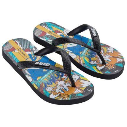 Chinelo Infantil Ipanema Sonic Lets - 27412 - Preto/preto/amarelo - Atacado