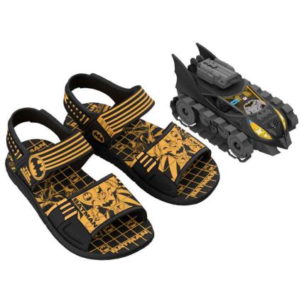 Sandalia Infantil Batman Combat - 23334 - Preto/amarelo - Atacado