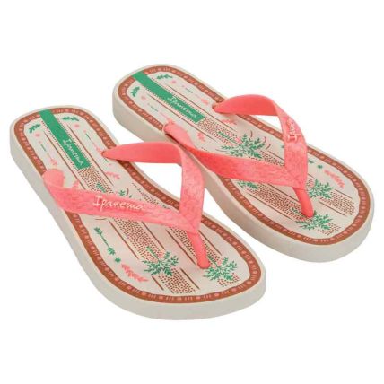Chinelo Feminino Ipanema Happy - 25279 - Bege/rosa/verde - Atacado