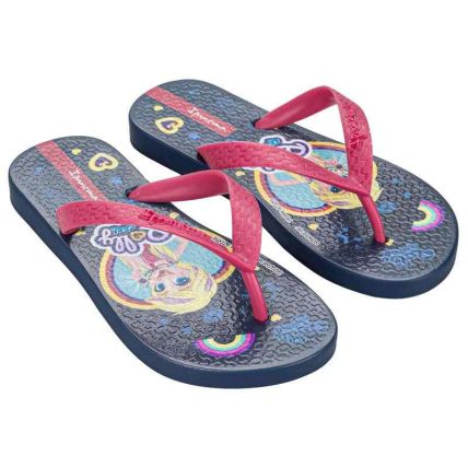 Chinelo Infantil Ipanema Polly E Hot Wheels - 27638 - Azul Marinho/rosa - Atacado