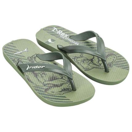 Chinelo Infantil Rider Feel Action - 12783 - Verde/verde/preto - Atacado