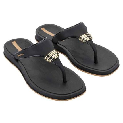 Chinelo Feminino Ipanema Trend Metal - 27581 - Preto/preto/bege - Atacado