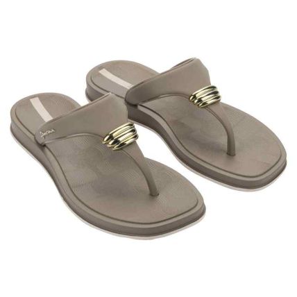 Chinelo Feminino Ipanema Trend Metal - 27581 - Marrom/bege - Atacado