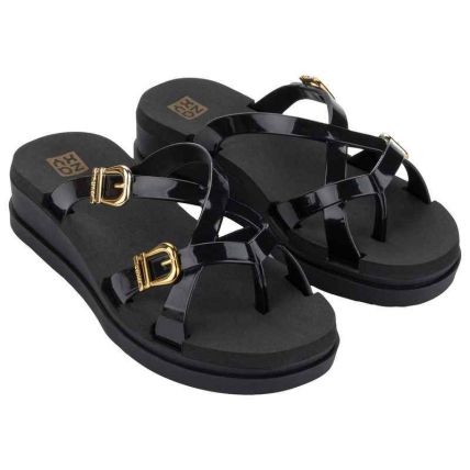 Chinelo Slide Feminino Zaxy Strips - 19525 - Preto - Atacado