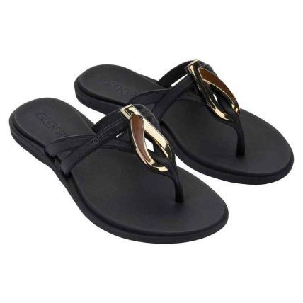 Rasteira Feminino Grendha Exuberancia - 19450 - Preto - Atacado