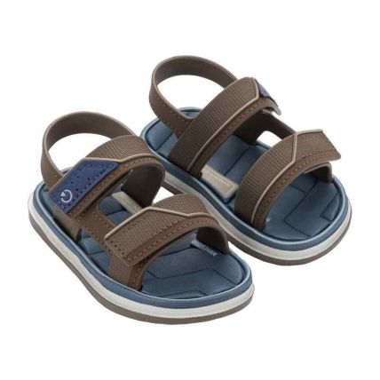 Sandalia Baby Cartago Malaga Sport Iii - 12713 - Cinza/marrom/azul - Atacado