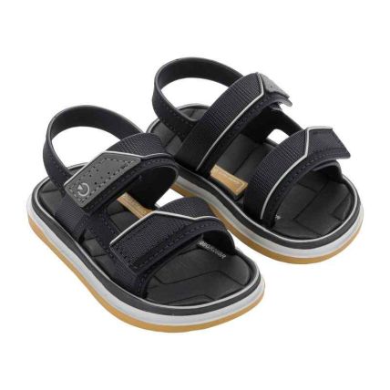 Sandalia Baby Cartago Malaga Sport Iii - 12713 - Cinza/preto/bege - Atacado