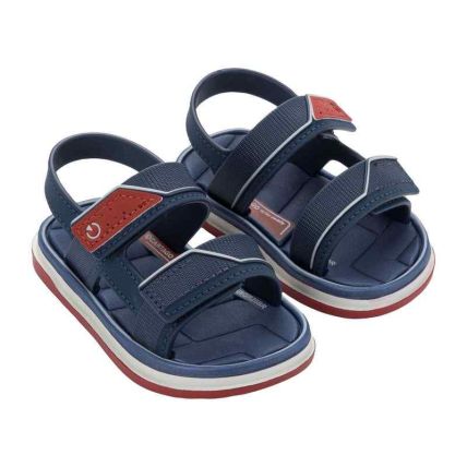 Sandalia Baby Cartago Malaga Sport Iii - 12713 - Cinza/azul/vermelho - Atacado