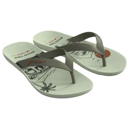 Chinelo Masculino Rider Feel Graphics - 12790 - Verde/verde/marrom - Atacado