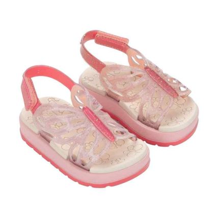 Sandalia Baby Zaxynina Butterfly - 19463 - Rosa Medio/off White - Atacado