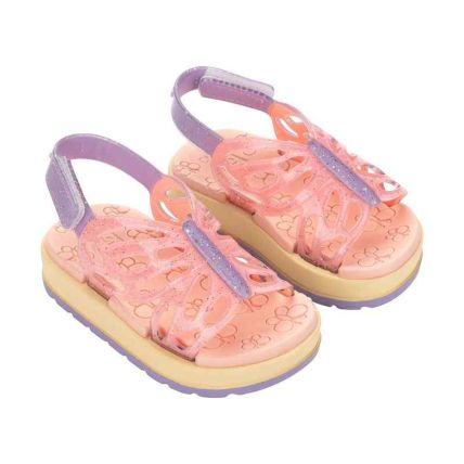 Sandalia Baby Zaxynina Butterfly - 19463 - Amarelo Manteiga/rosa Joh - Atacado