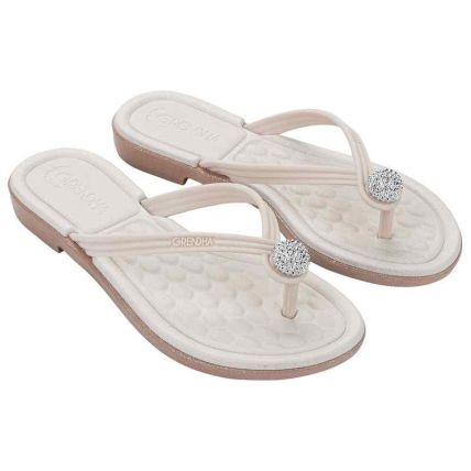Rasteira Feminino Grendha Mais Conforto Fascinio - 19509 - Off White - Atacado