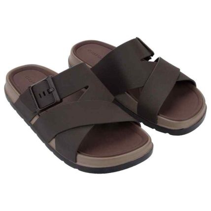 Chinelo Slide Masculino Cartago Roma X - 12691 - Marrom/marrom - Atacado