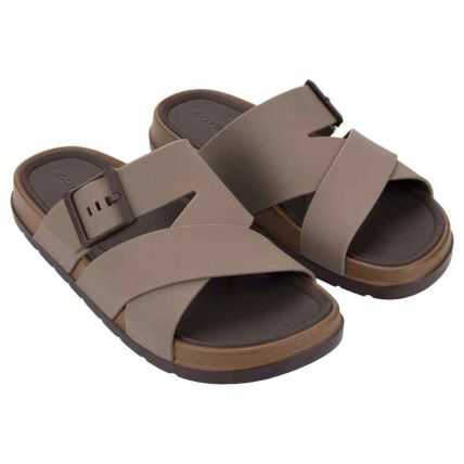 Chinelo Slide Masculino Cartago Roma X - 12691 - Marrom/marrom Claro - Atacado