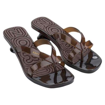 Tamanco Feminino Zaxy Hit Kitten Heel - 19528 - Marrom Conhaque - Atacado