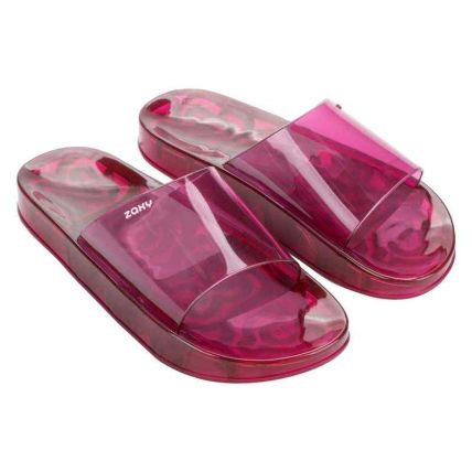 Chinelo Slide Feminino Zaxy Jelly - 19546 - Rosa Petala Transparente - Atacado