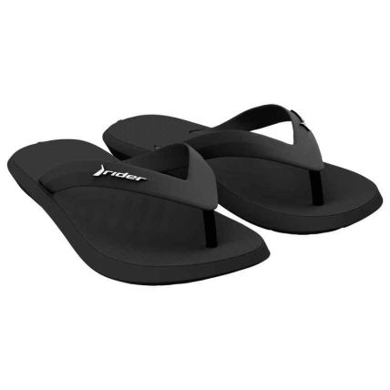 Chinelo Masculino Rider R1 Soft - 12721 - Preto/preto/branco - Atacado