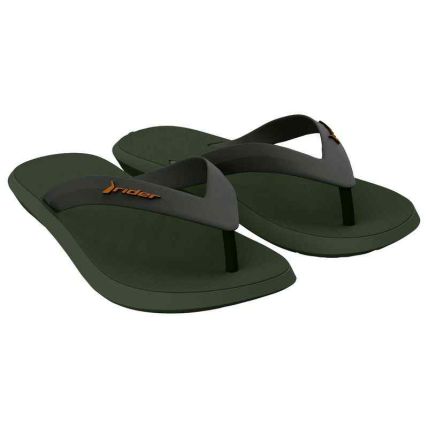 Chinelo Masculino Rider R1 Soft - 12721 - Verde/verde/laranja - Atacado