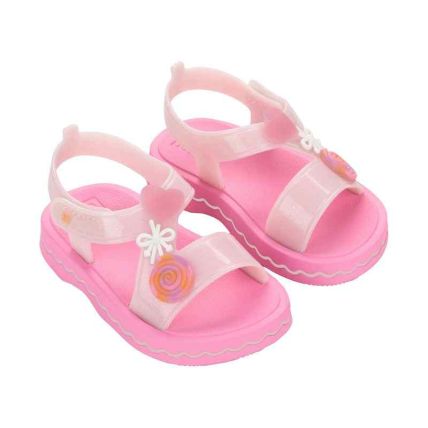 Sandalia Baby Zaxynina Duo - 19440 - Rosa Tule Glitter - Atacado