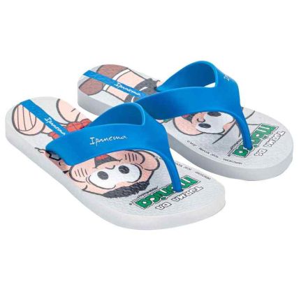 Chinelo Infantil Ipanema Turma Da Monica Fun - 27637 - Cinza West/azul Topazio - Atacado