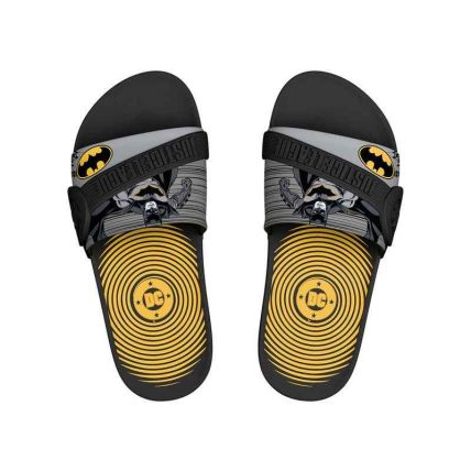 Chinelo Slide Infantil Liga Da Justiça New Dash - 23513 - Preto/cinza/amarelo - Atacado