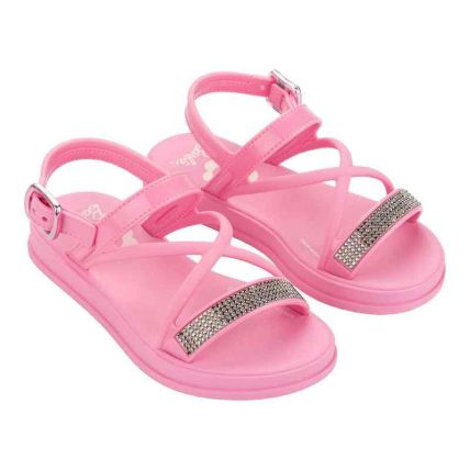 Sandalia Infantil Barbie Allure Flat - 23502 - Rosa Escuro/rosa - Atacado