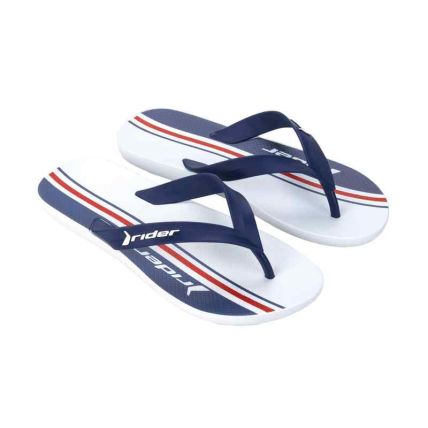 Chinelo Masculino Rider Feel Urban - 12318 - Branco/branco/vermelho - Atacado