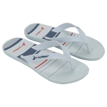 Chinelo Masculino Rider Feel Urban - 12318 - Branco/branco/azul - Atacado