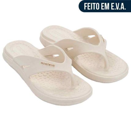 Tamanco Feminino Azaleia Estela - 19476 - Off White Medio - Atacado