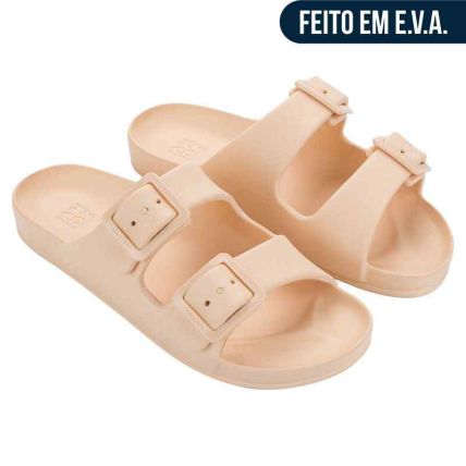 Chinelo Slide Feminino Zaxy Sky - 19460 - Bege Melão - Atacado