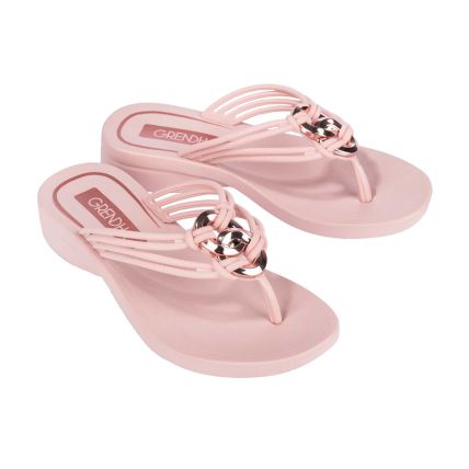 Tamanco Feminino Grendha Inspiração Plat Thong - 83839 - Nude Claro - Atacado