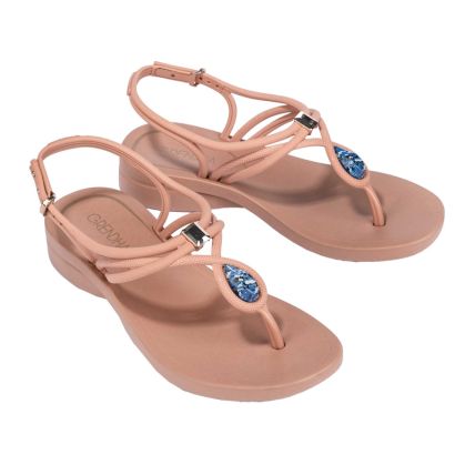 Sandalia Feminina Grendha Esplendida - 83840 - Marrom Make - Atacado