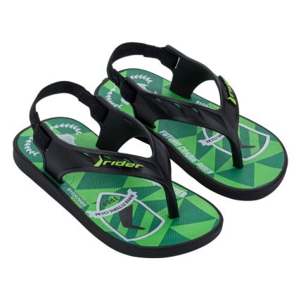 Chinelo Baby Rider Street Fun - 11810 - Preto/preto/verde - Atacado