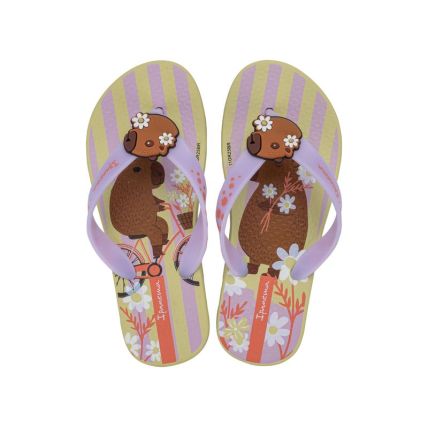 Chinelo Infantil Ipanema Capivara - 27512 - Verde/lilas - Atacado
