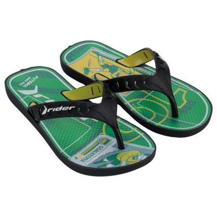Chinelo Infantil Rider Street Joy - 11768 - Preto/verde/amarelo - Atacado