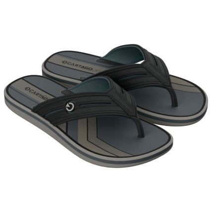 Chinelo Masculino Cartago Palermo Iii - 12606 - Bege/preto - Atacado